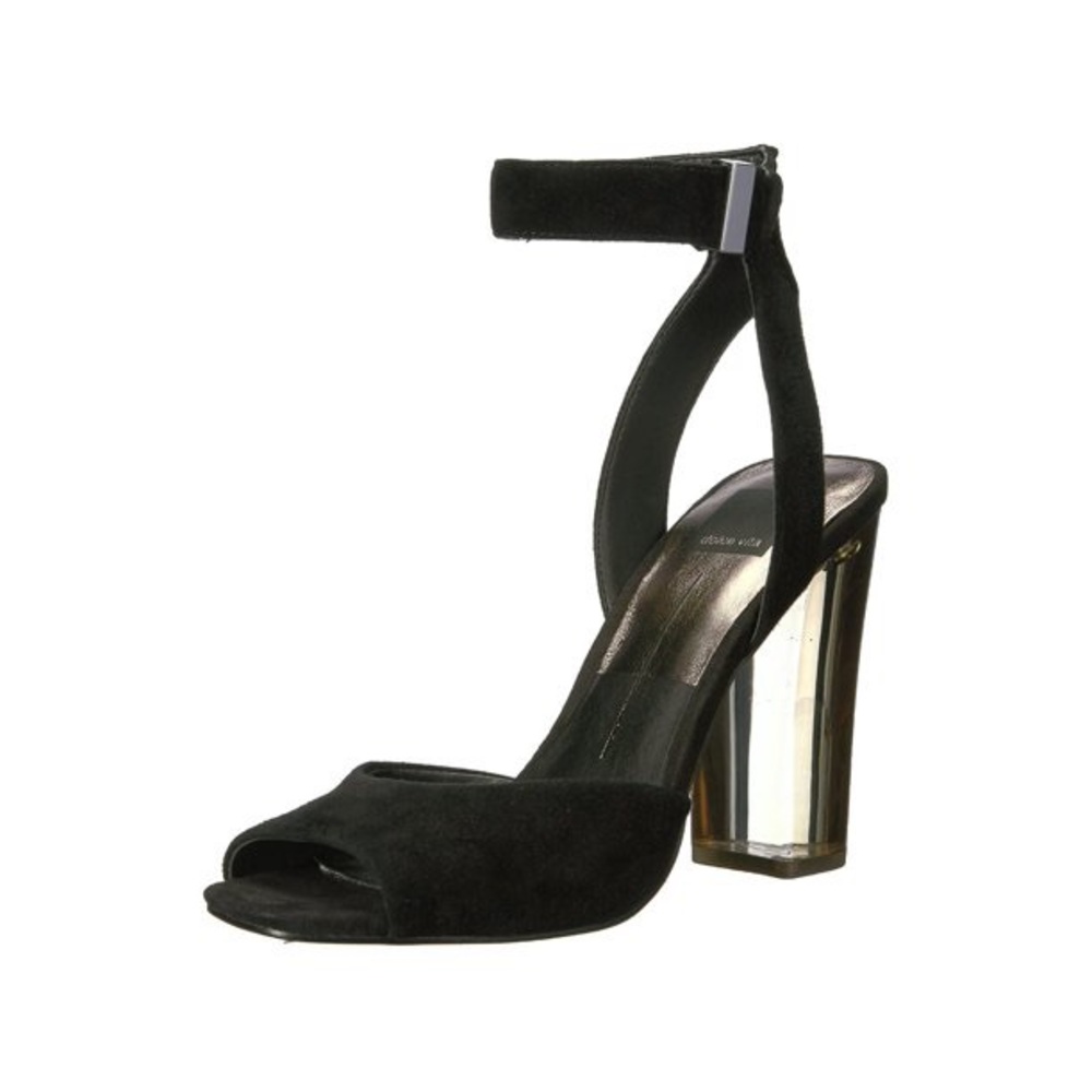 Dolce Vita ‘Hades’ Suede Clear Heel Sandals